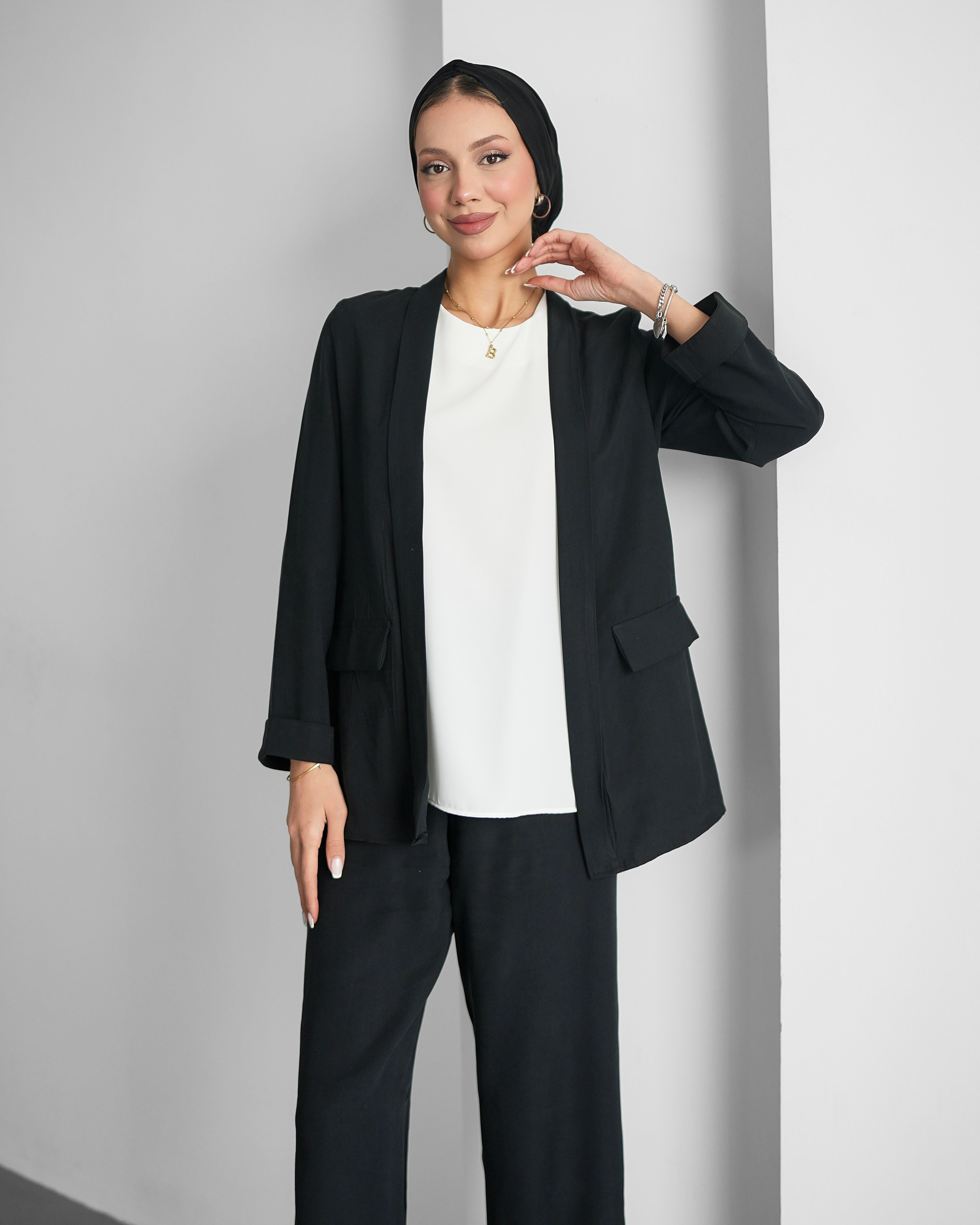 SL4209 - ZEREN ÜÇLÜ TAKIM - SİYAH