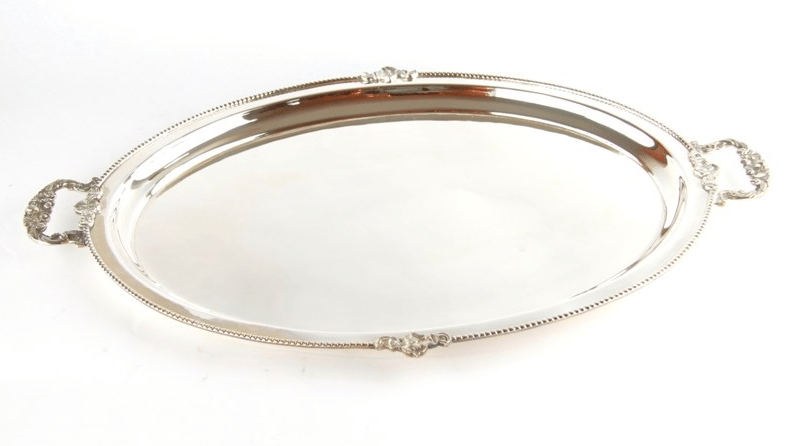 Oval Kulplu Tepsi (kod 3701)