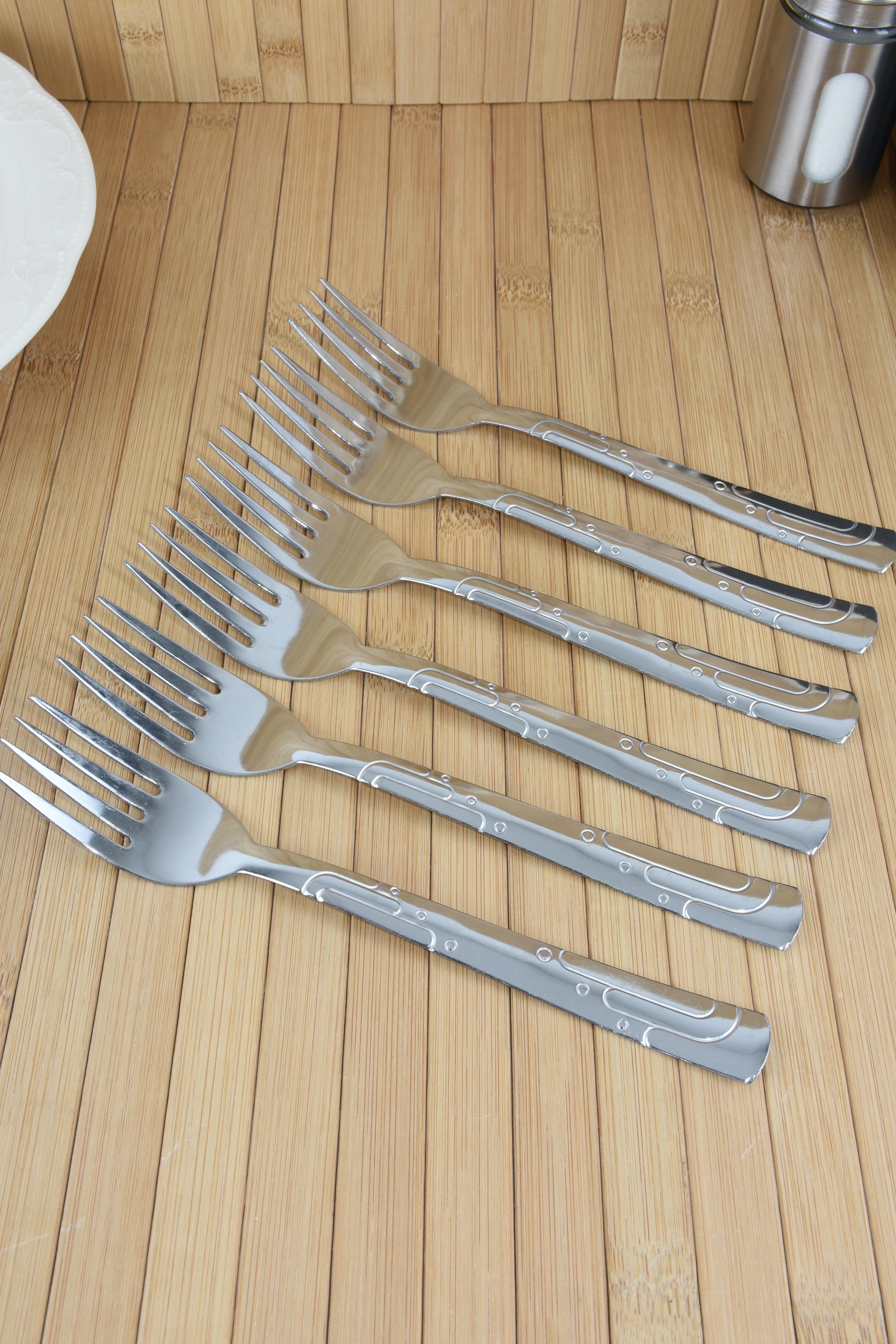 6LI ÇELİK YEMEK ÇATALI