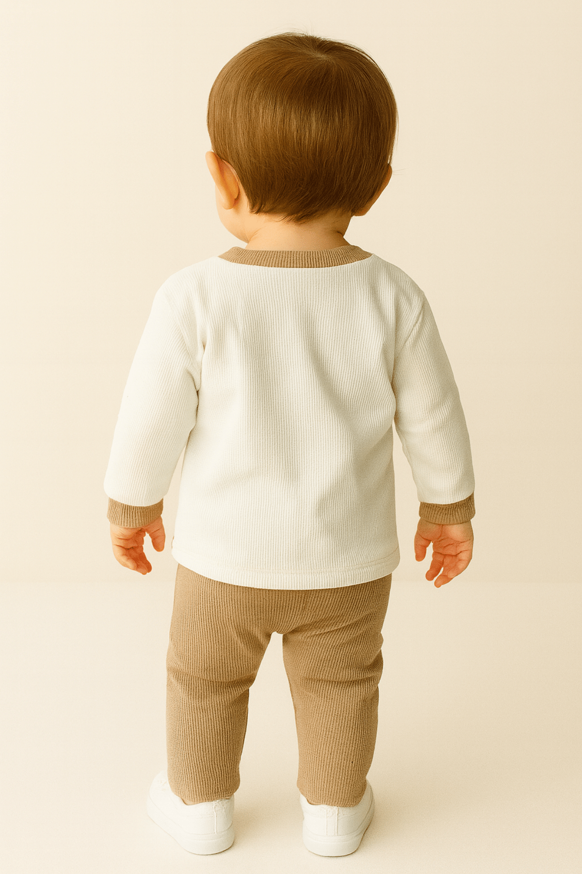 Ai Baby Sevimli Hayvan Figürlü Waffle Örgü 2'li Bebek Takımı