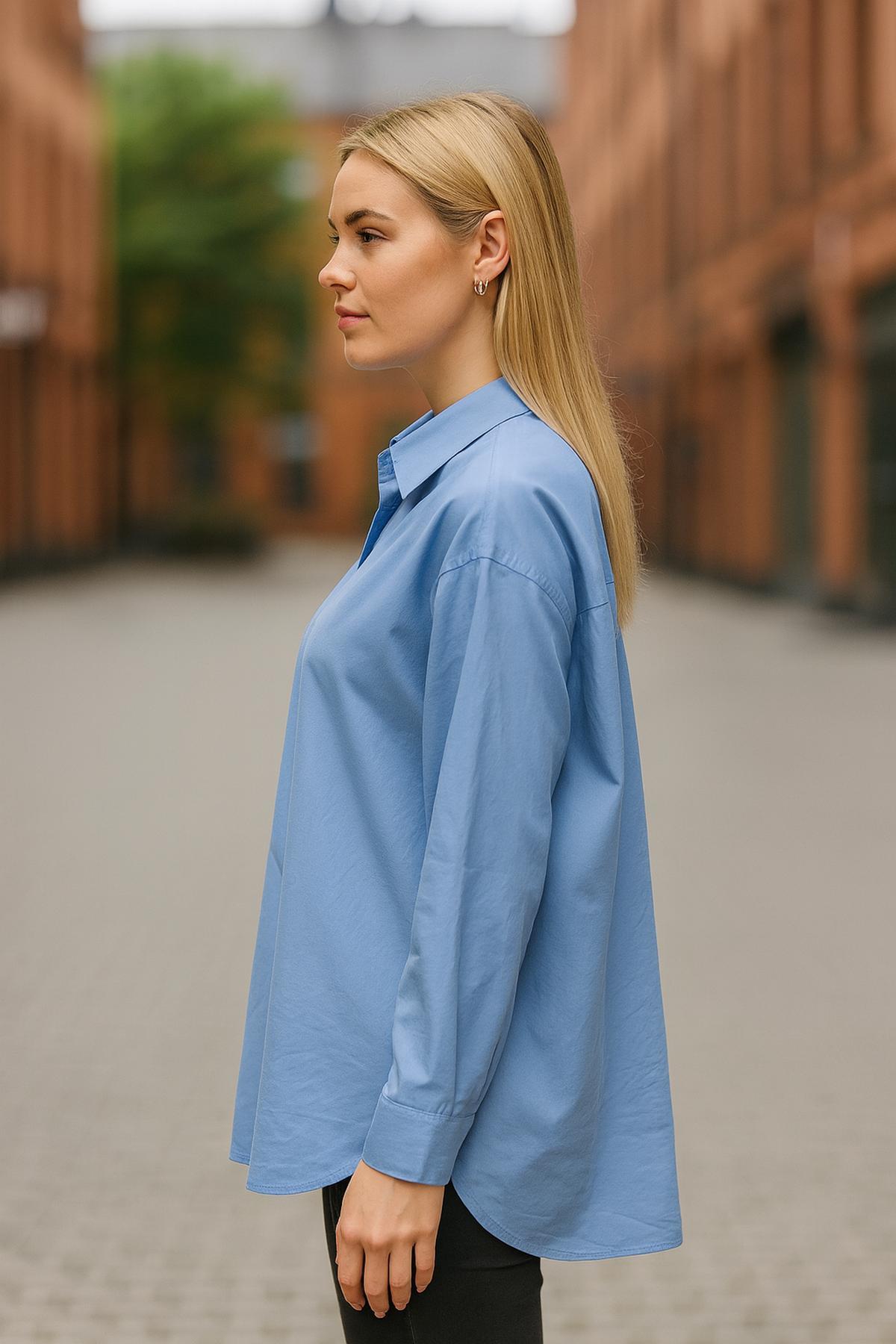 KADIN OVERSIZE POPLİN GÖMLEK 