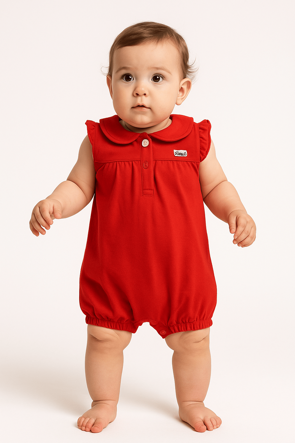 Şirin Kırmızı Bebek Tulumu