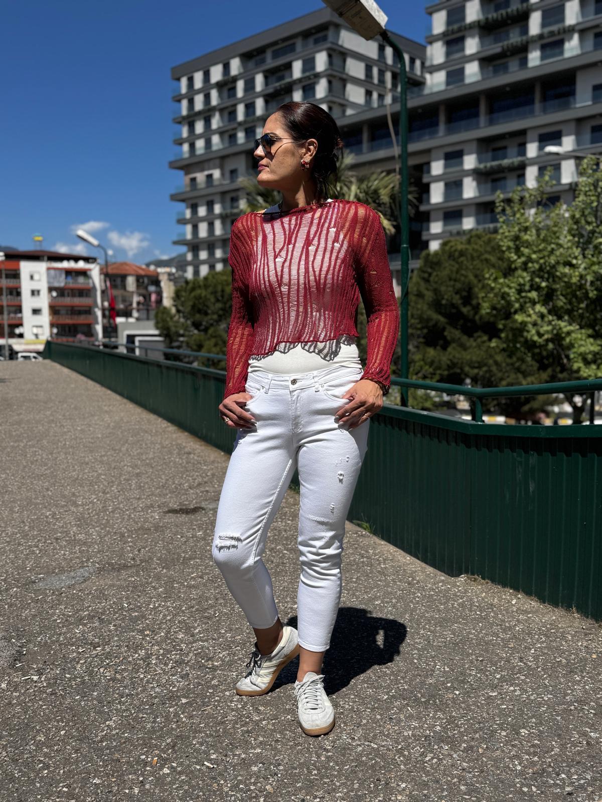 BEYAZ JEAN PANTOLON 
