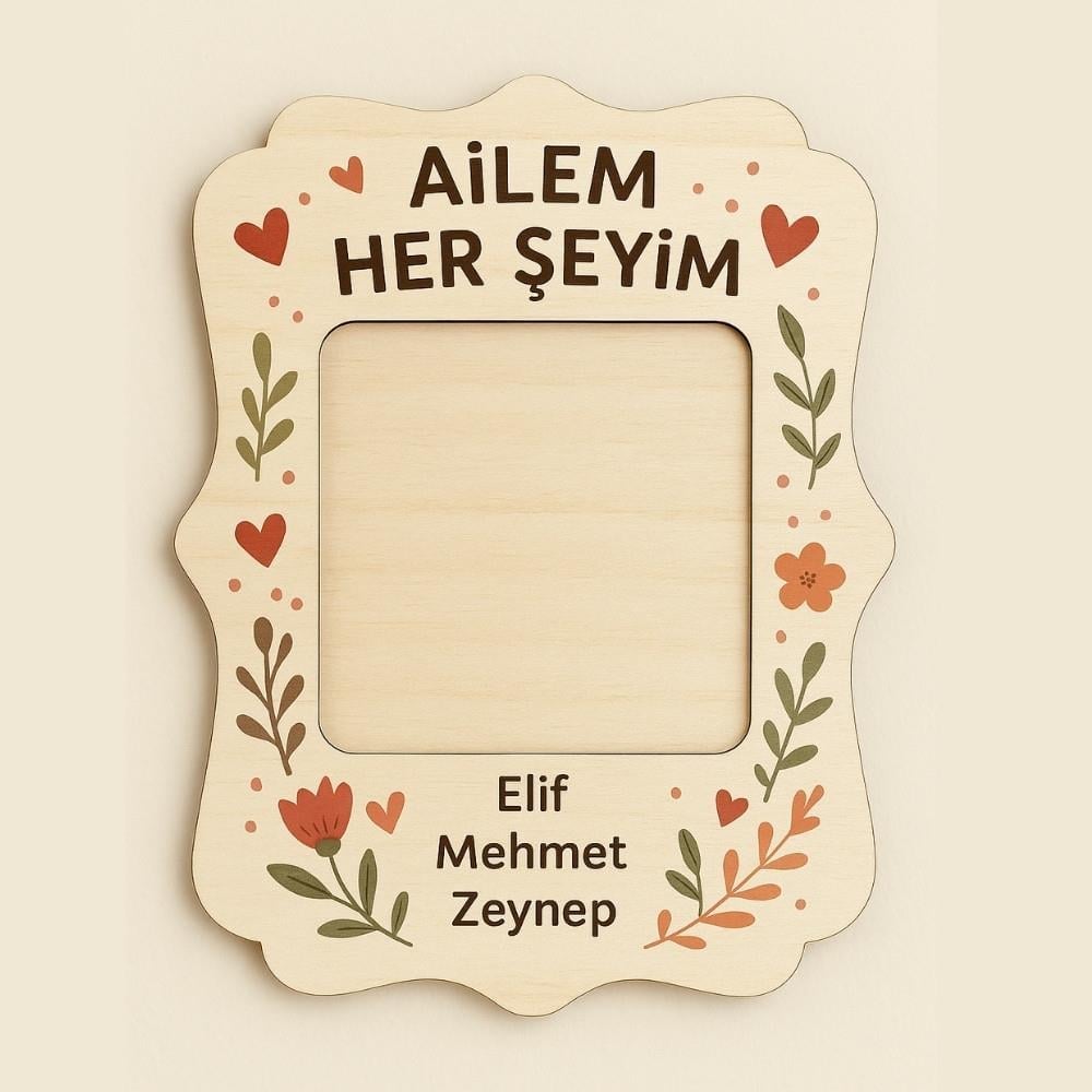 Aile Hatırası Panosu - Kişiye Özel Ahşap Tasarım