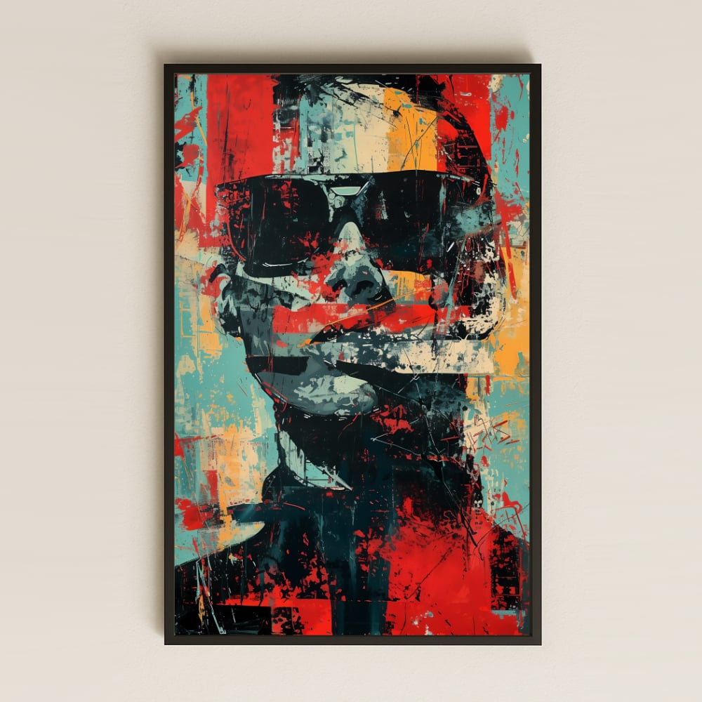 Asi Kadın Portresi Soyut Tasarımlı Şeffaf Pleksi Tablo