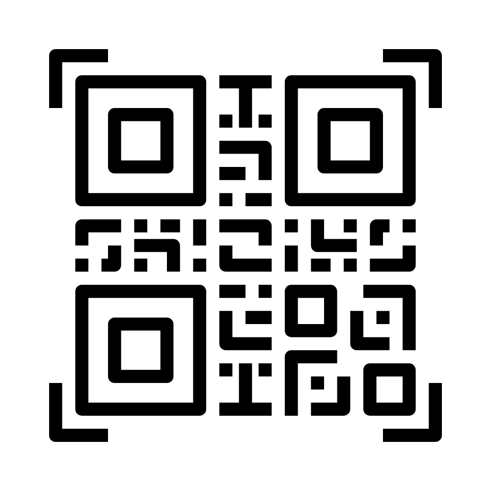 Beyaz Zeminli Kare QR Menü Kartı - 5x5 cm PVC