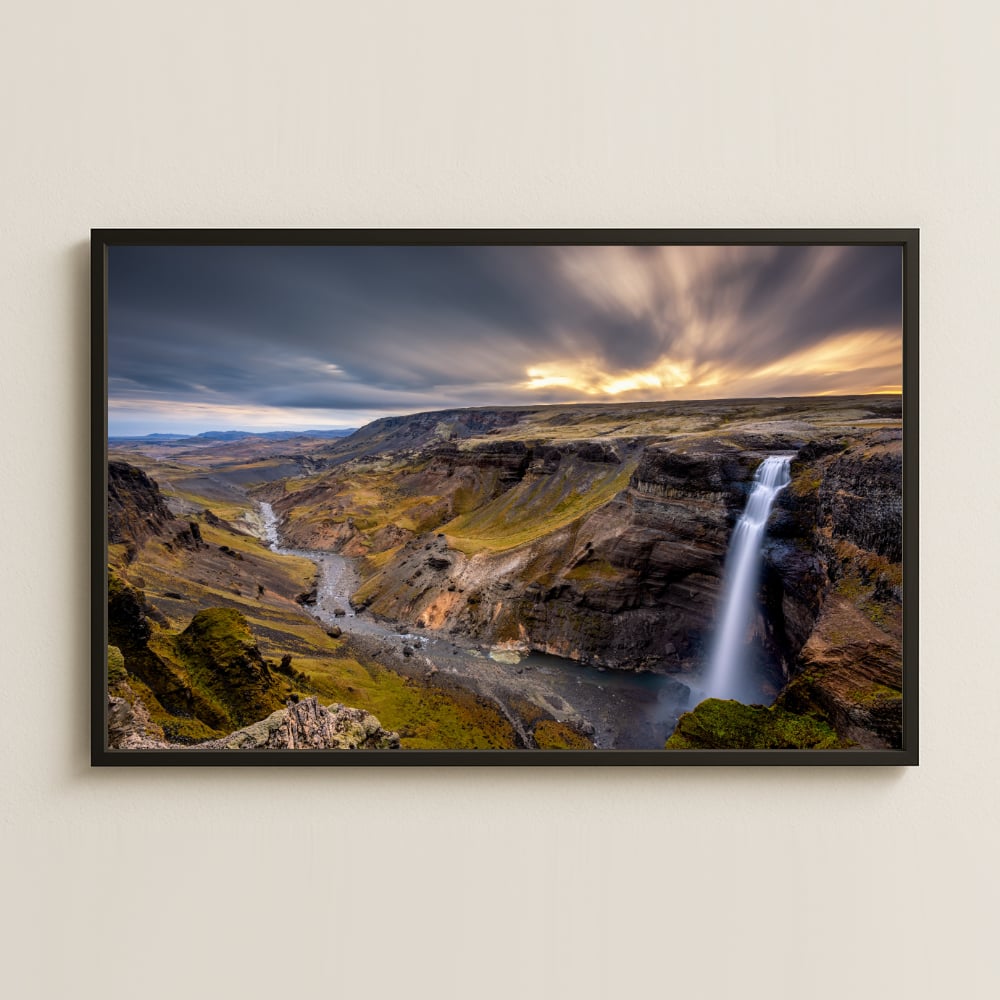 Büyük Kanyon ve Şelale UV Baskılı Panorama Tablosu