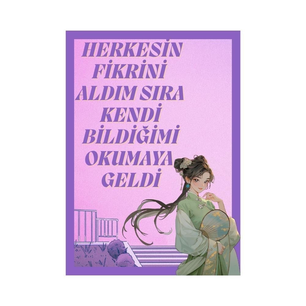 Herkesin Fikrini Aldım Sıra Ahşap Retro Vintage Poster