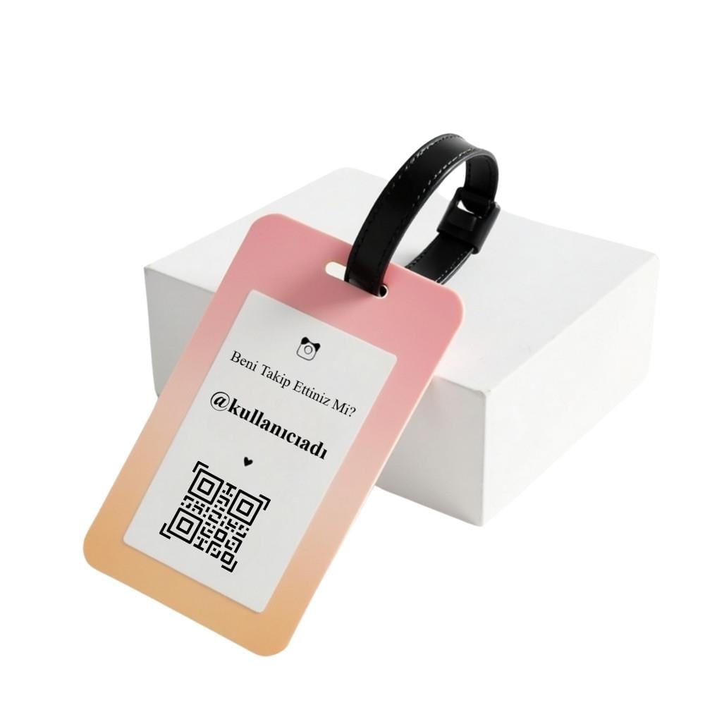 Instagram Kullanıcılı Bagaj Etiketi - QR Kodlu