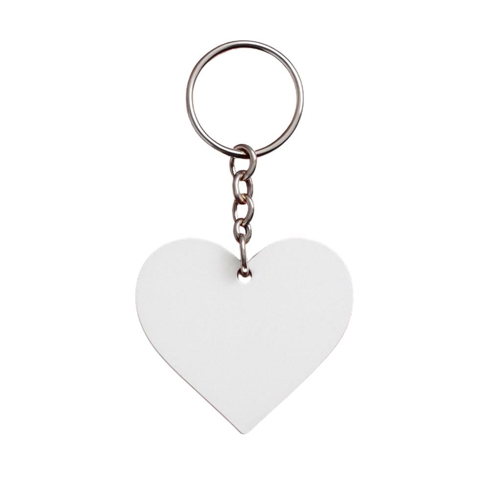 Kişiye Özel Kalp PVC Anahtarlık - UV Baskılı 45mm