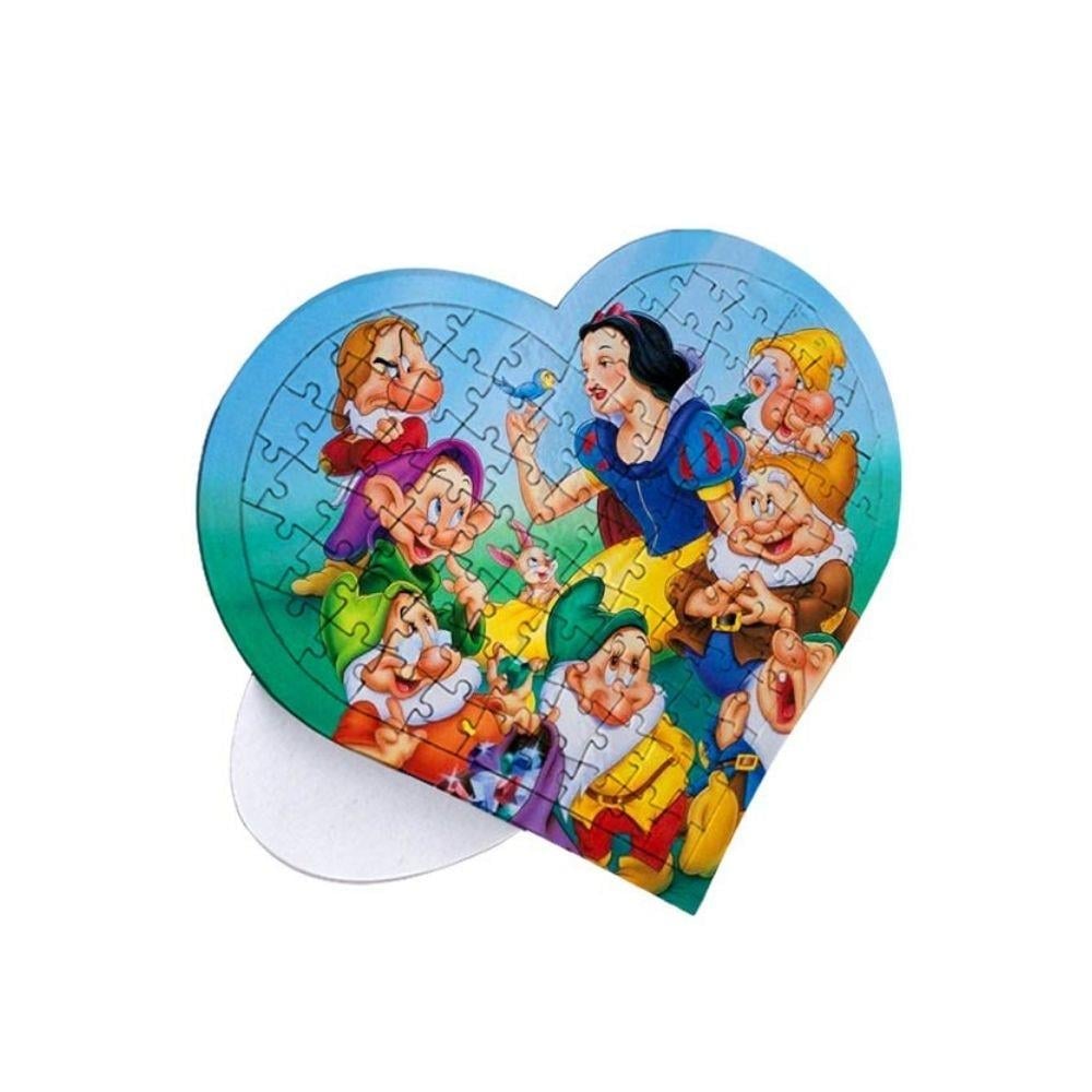 Kişiye Özel Kalp Şeklinde Puzzle - A3 Boyut / 97 Parça