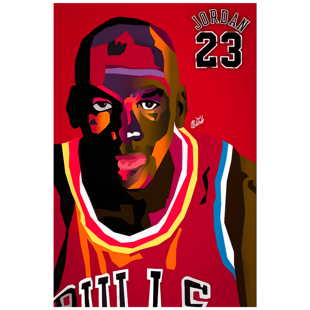 Michael Jordan WPAP Stil Retro Ahşap Tablo