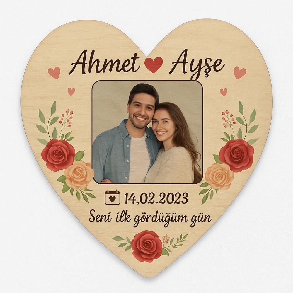 Sevgiliye Hatıra Panosu - Kişiye Özel Ahşap Tasarım
