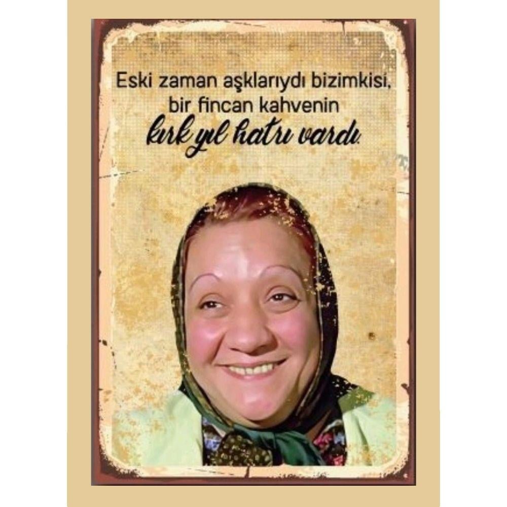 Şevket Çemçük Ağızlı Ahşap Retro Vintage Poster 