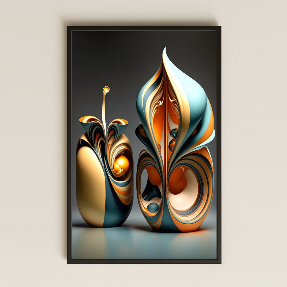 Soyut Renk Fırtınası 3D Şeffaf Pleksi Tablo