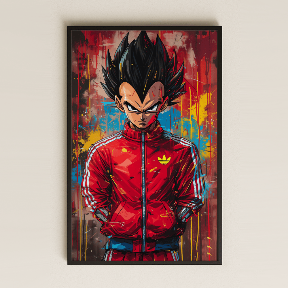 Street Style Vegeta Tasarımlı Şeffaf Pleksi Tablo