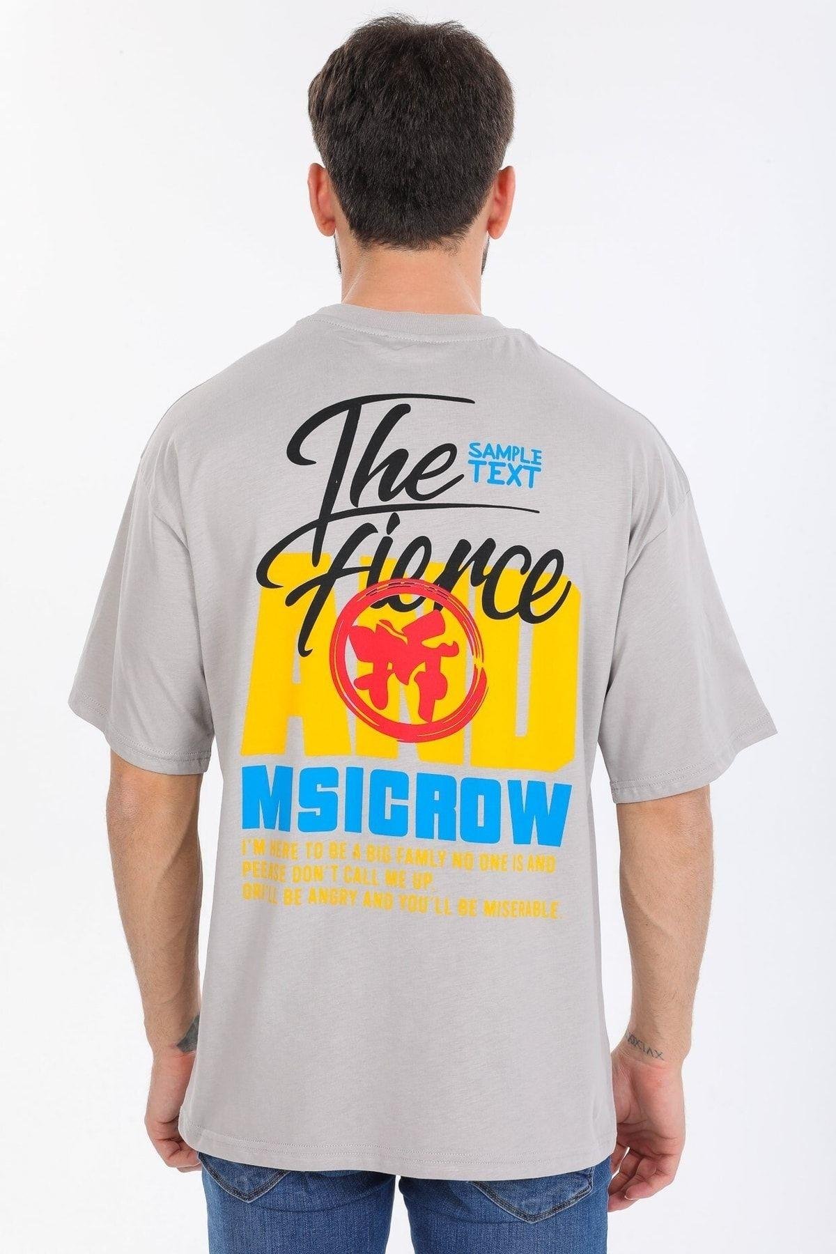 And Yazılı Gri T-shirt