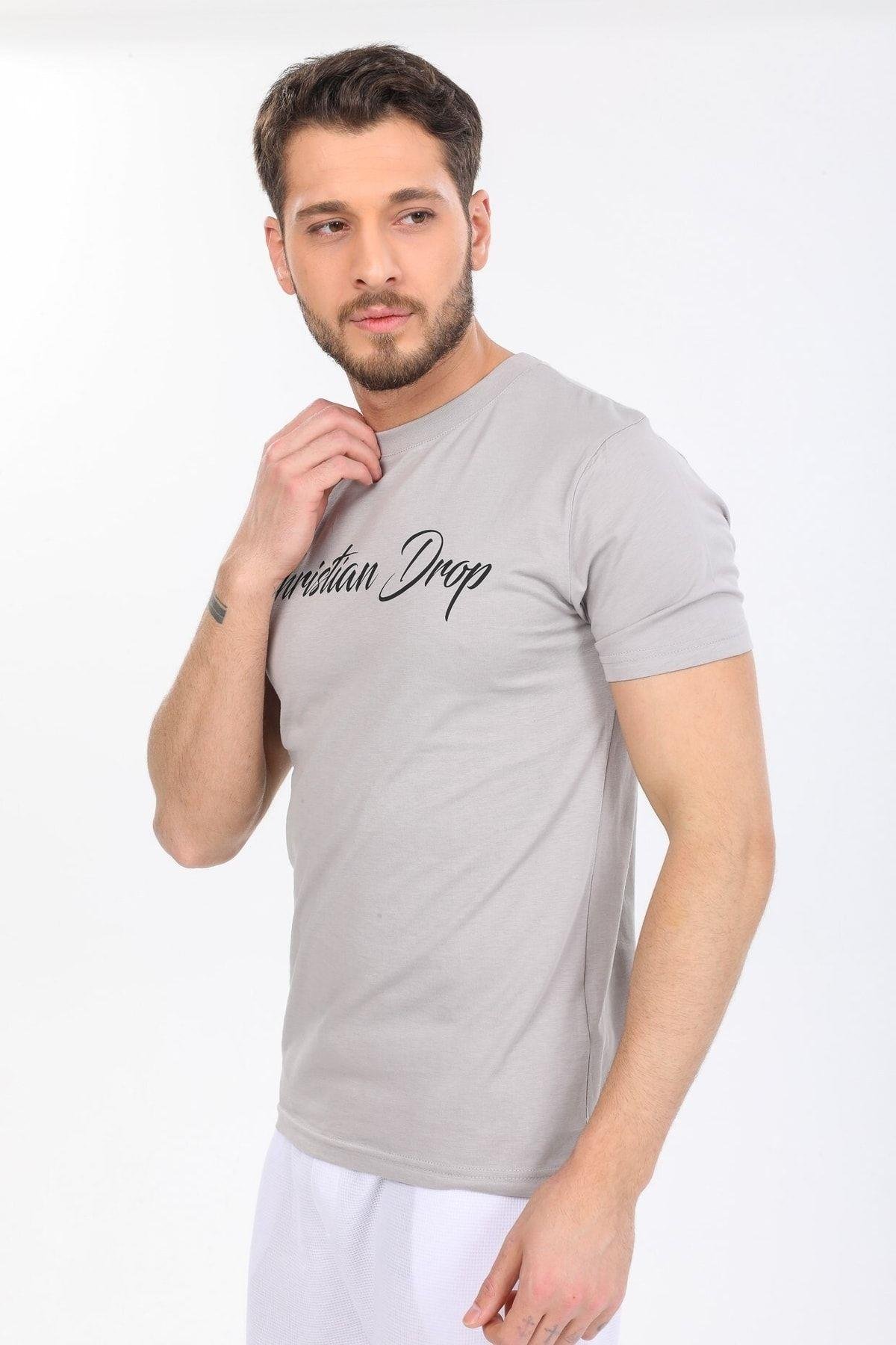 Don't Worry Yazılı Gri T-shirt