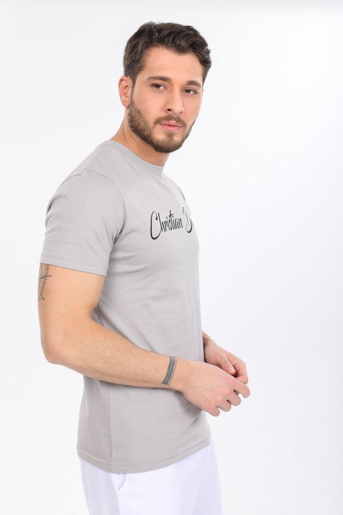 Don't Worry Yazılı Gri T-shirt
