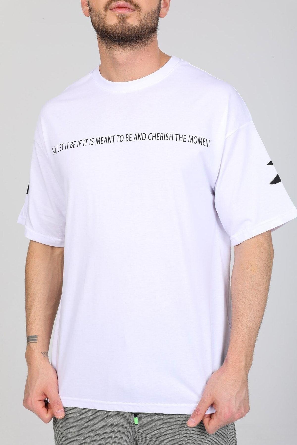 Fredom Baskılı Beyaz T-shirt