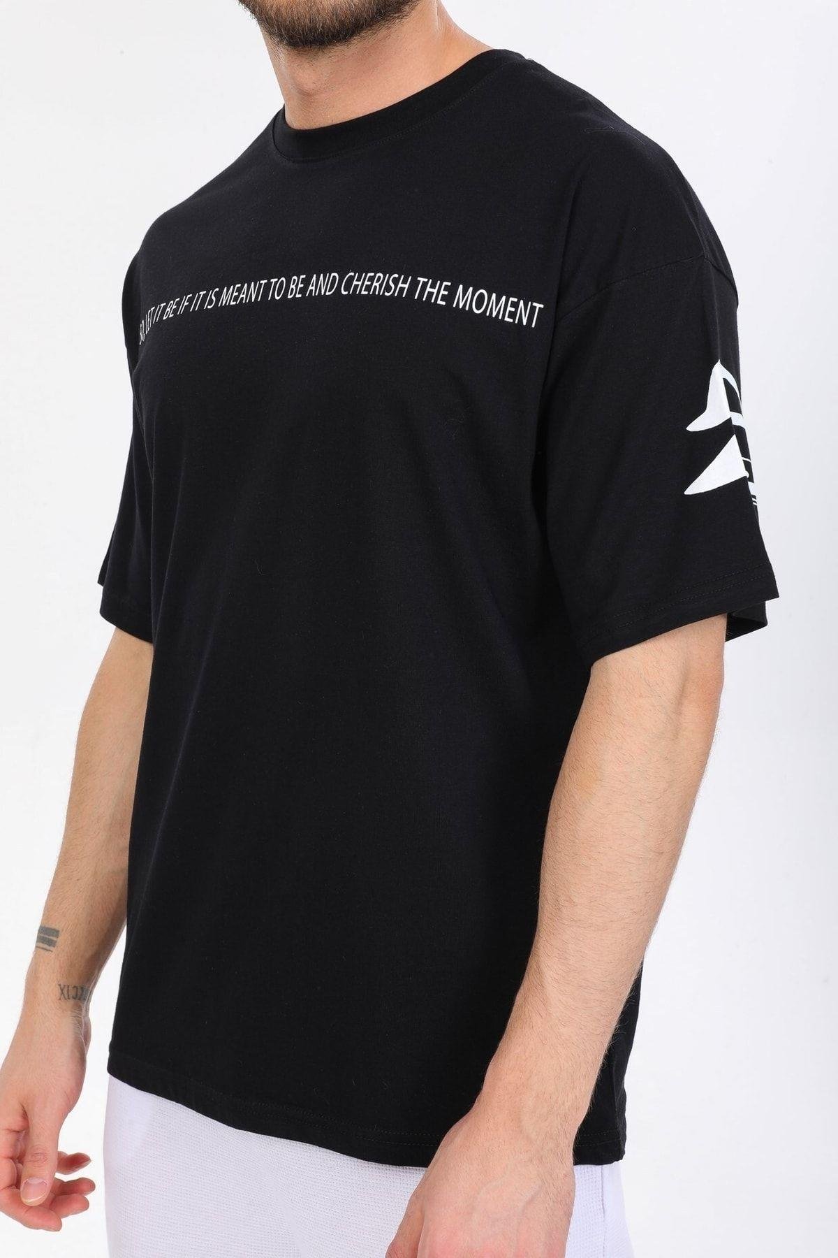 Fredom Baskılı Siyah T-shirt
