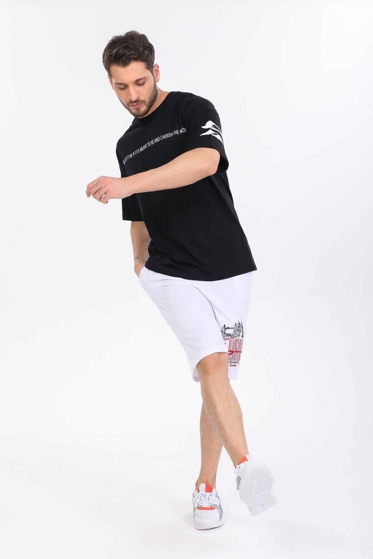 Fredom Baskılı Siyah T-shirt