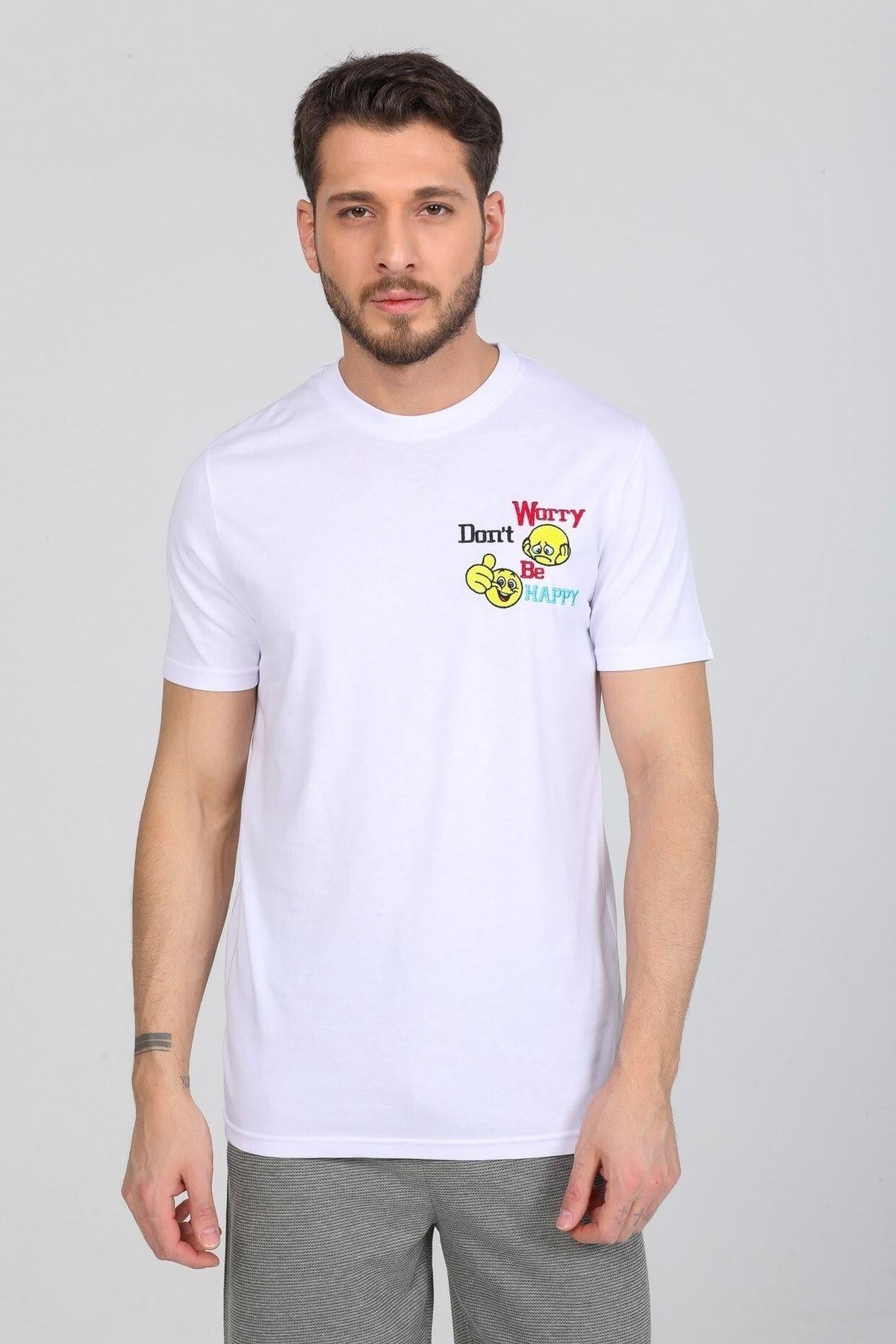 Gögüs Baskılı Beyaz T-shirt