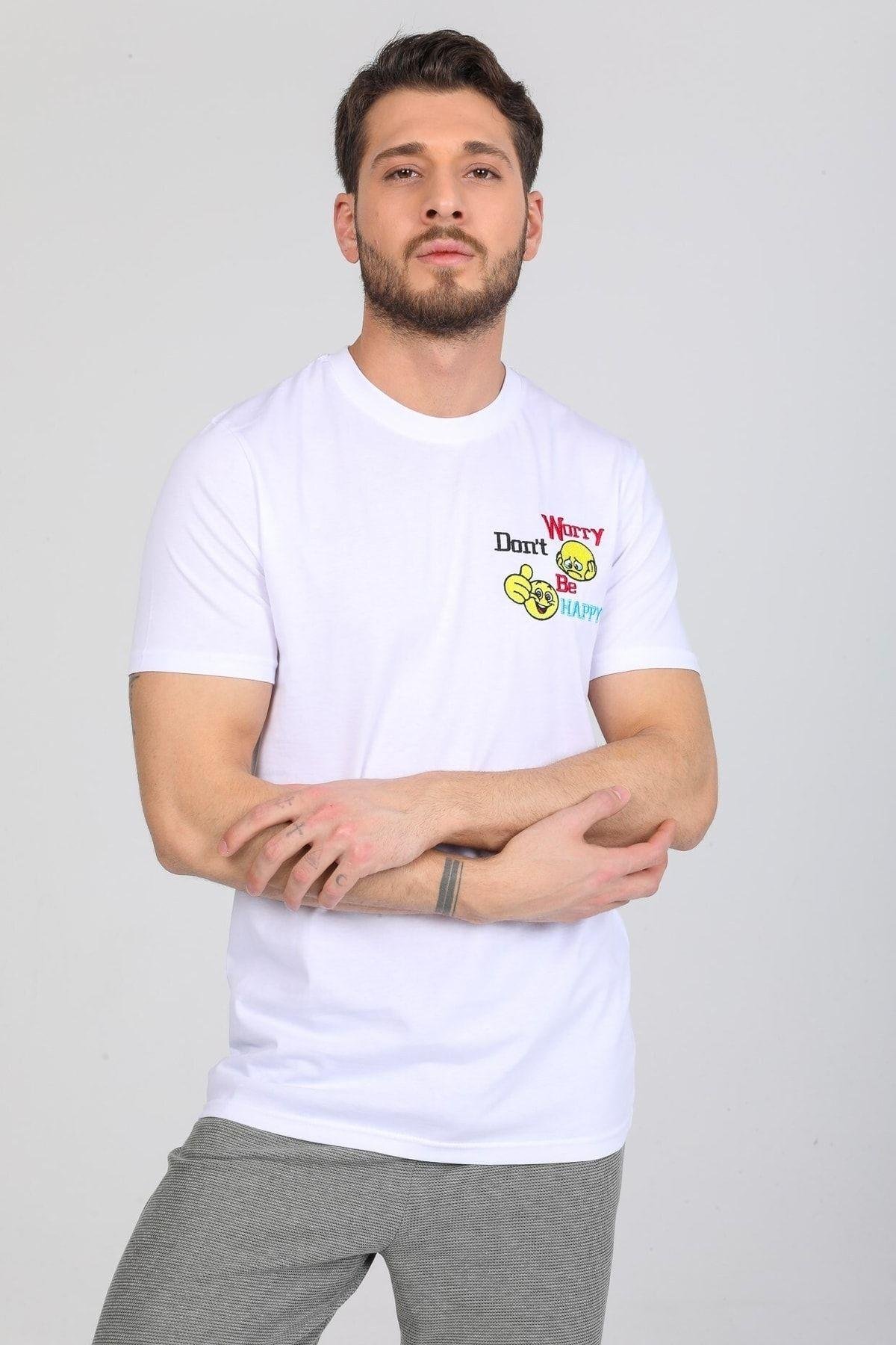 Gögüs Baskılı Beyaz T-shirt
