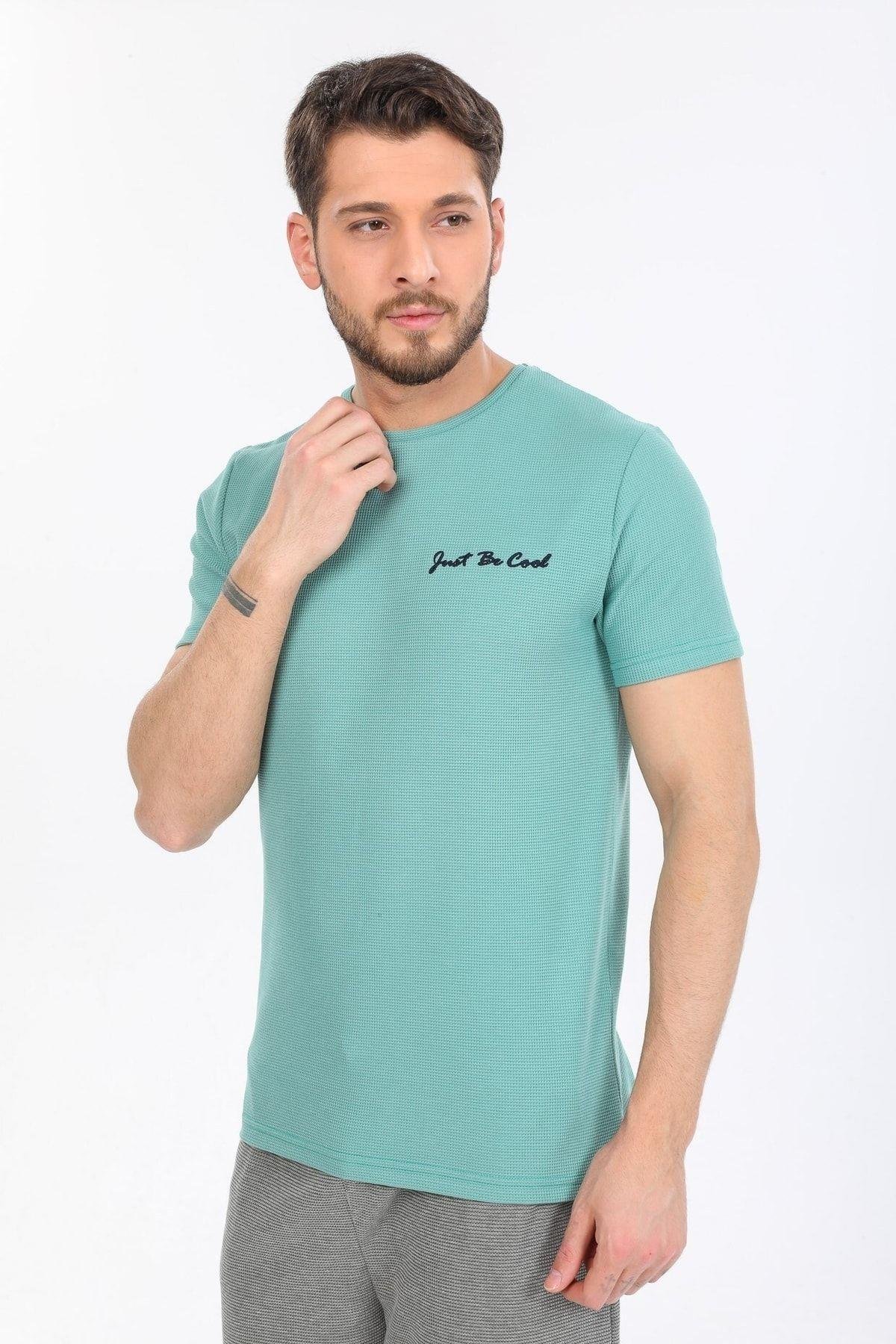 Just Be Cool Yazılı Bebe Mavisi T-shirt