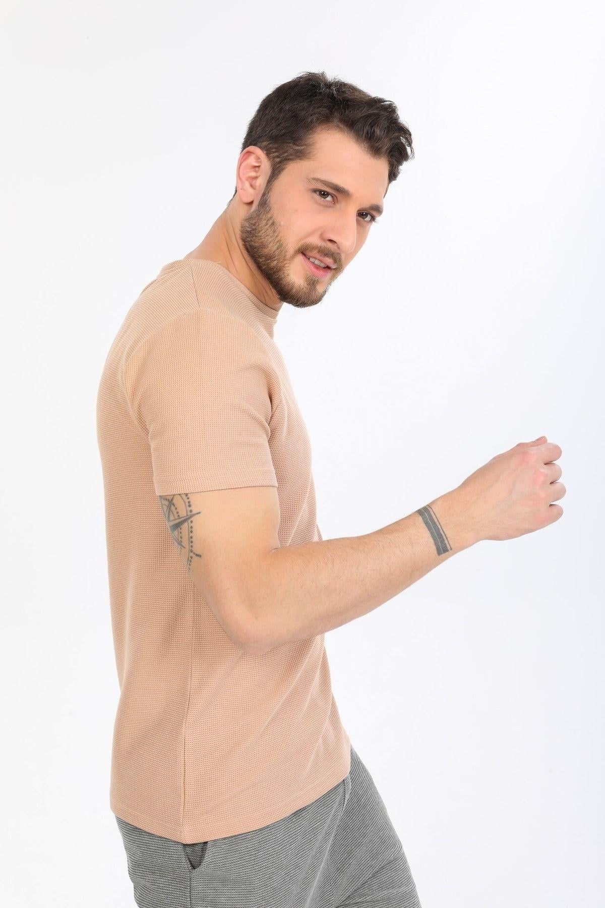 Just Be Cool Yazılı Bej T-shirt