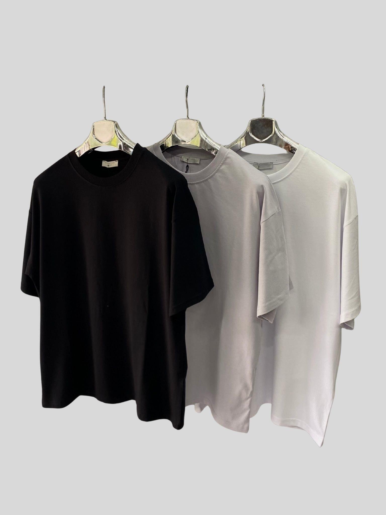 Kadın/Erkek Unisex Oversize 3'lü T-Shirt