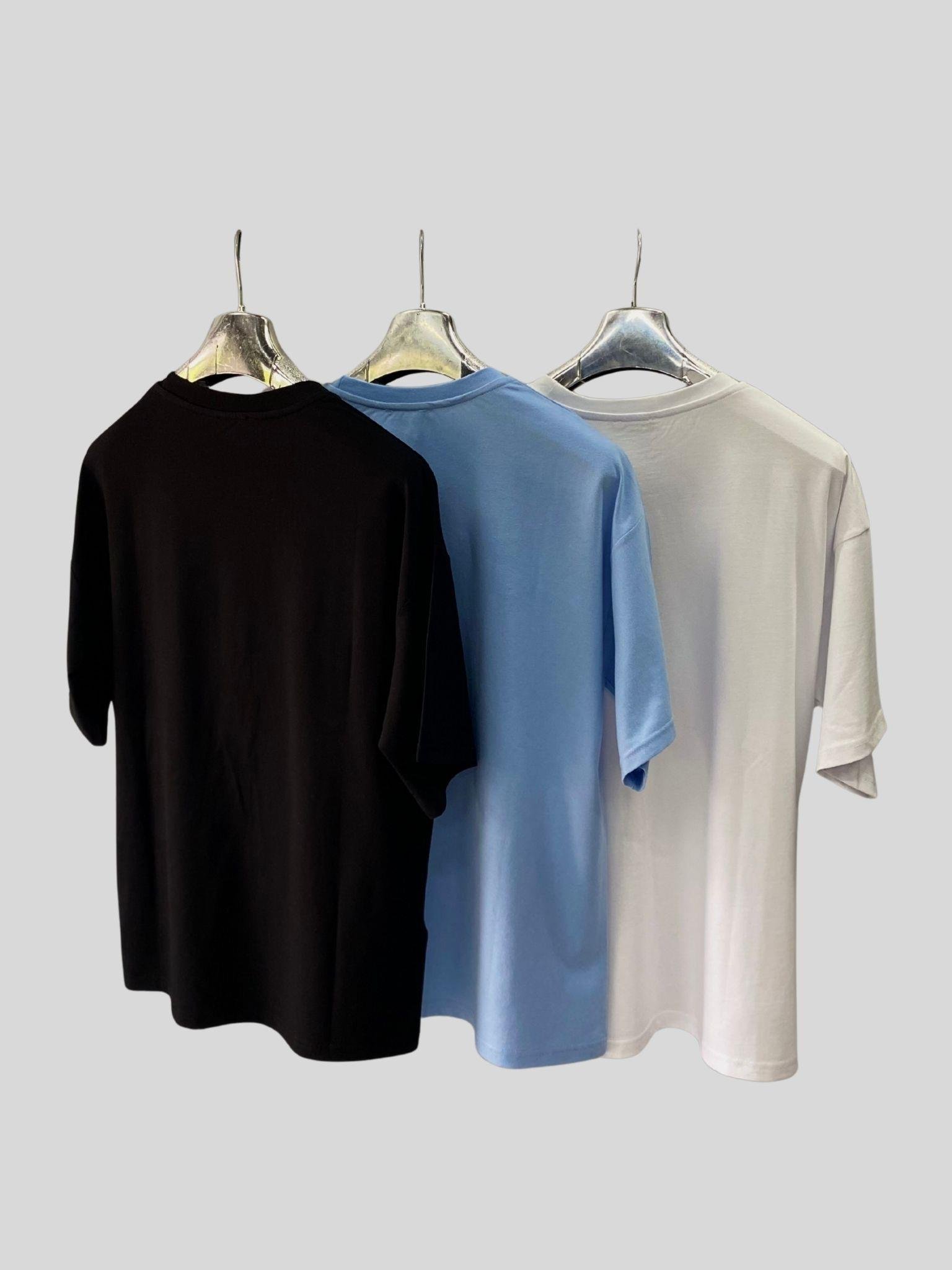 Kadın/Erkek Unisex Oversize 3'lü T-Shirt