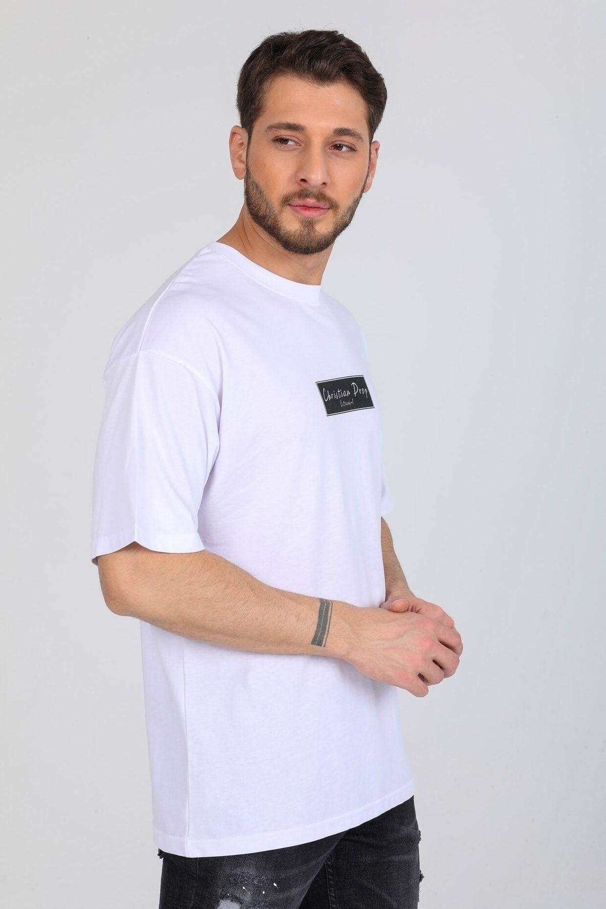 Logo Detaylı Beyaz T-shirt