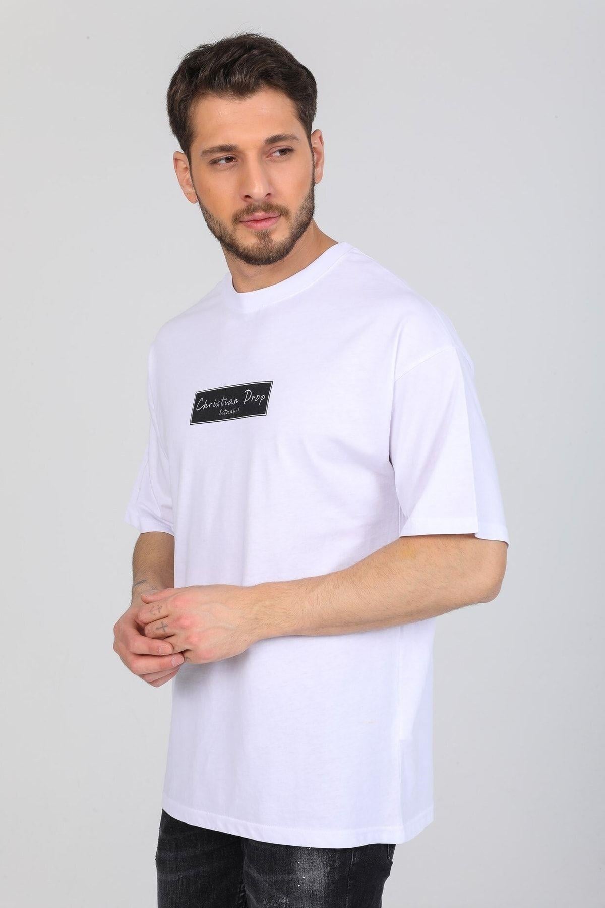 Logo Detaylı Beyaz T-shirt