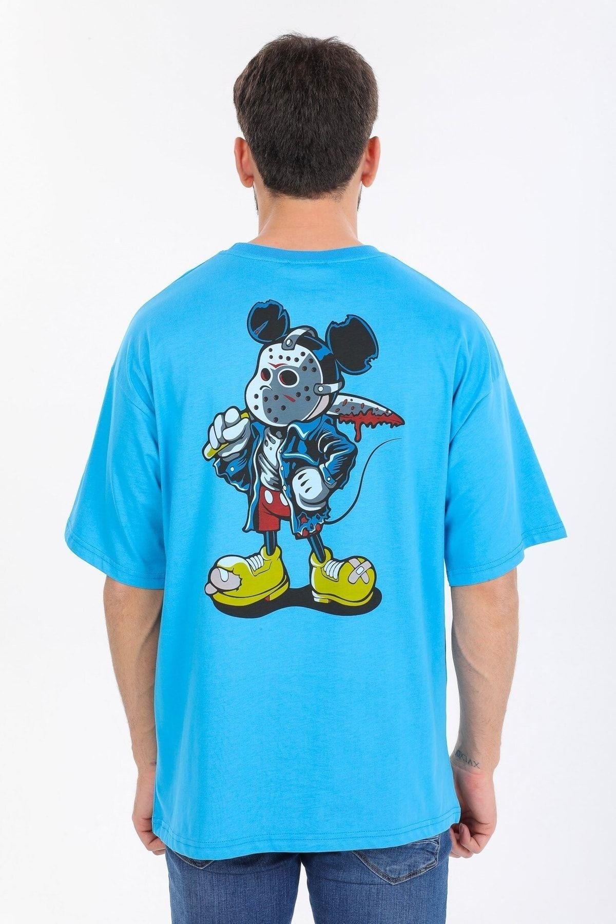 Logo Detaylı Mavi T-shirt
