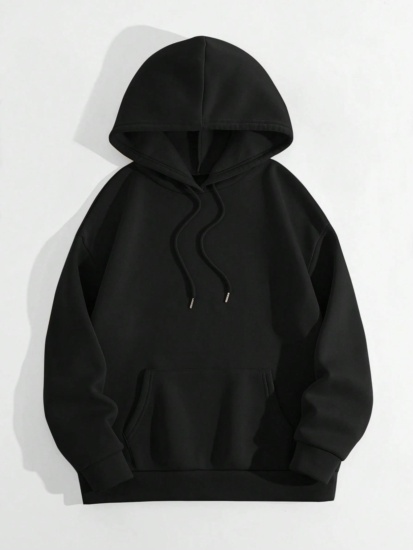 Premium Kalite | Şardonlu İçi Yumuşak %100 Pamuk Kapüşonlu | Taş Dizimli Unisex Siyah Oversize Hoodie Sweatshirt