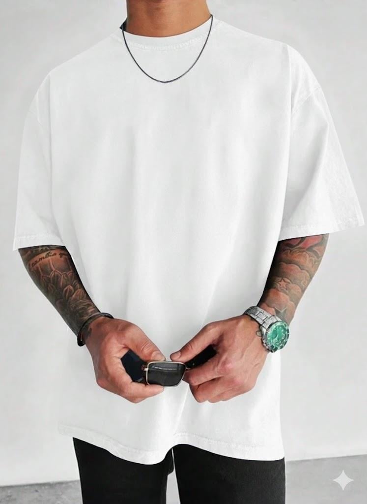 Scooby-Doo & Shaggy Graffiti Baskılı Oversize T-shirt - %100 Pamuk Süprem - Beyaz Streetwear Tişört