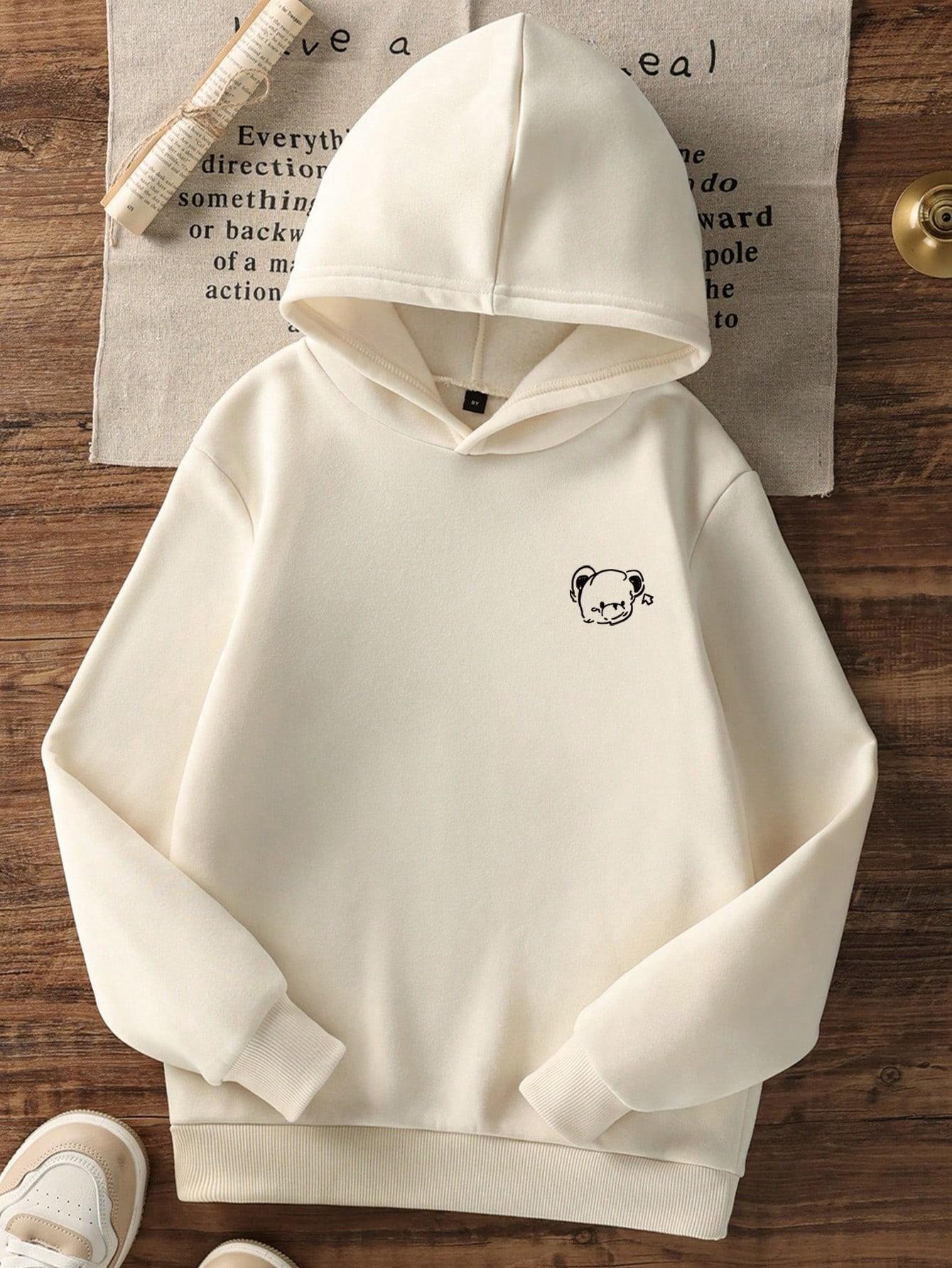Sevimli Ayıcık Figürlü Rahat Kalıp Çocuk Sweatshirt