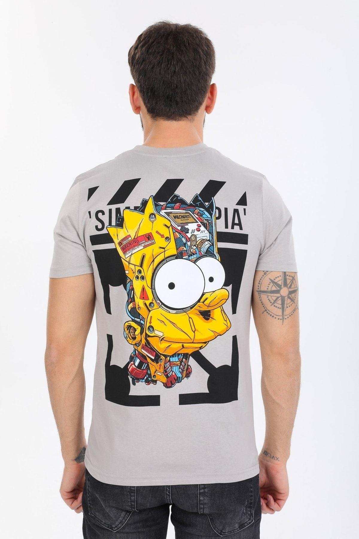 Simpsonslar Gri T-shirt