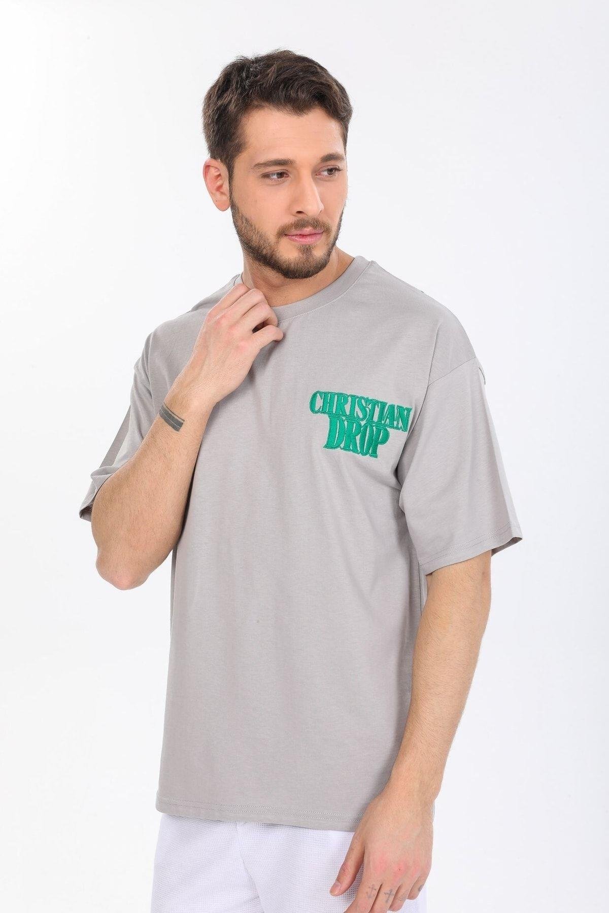 Sol Gögüs Logolu Gri T-shirt