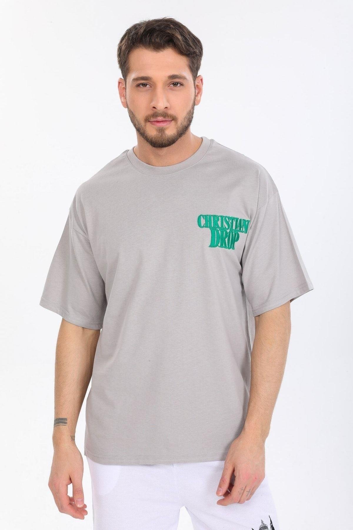 Sol Gögüs Logolu Gri T-shirt