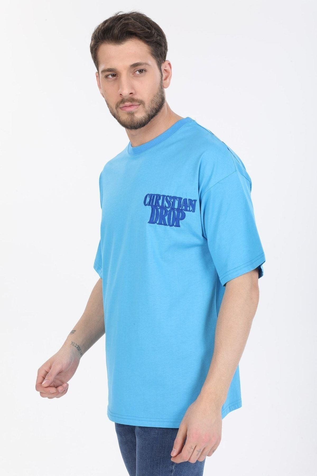 Sol Gögüs Logolu Mavi T-shirt