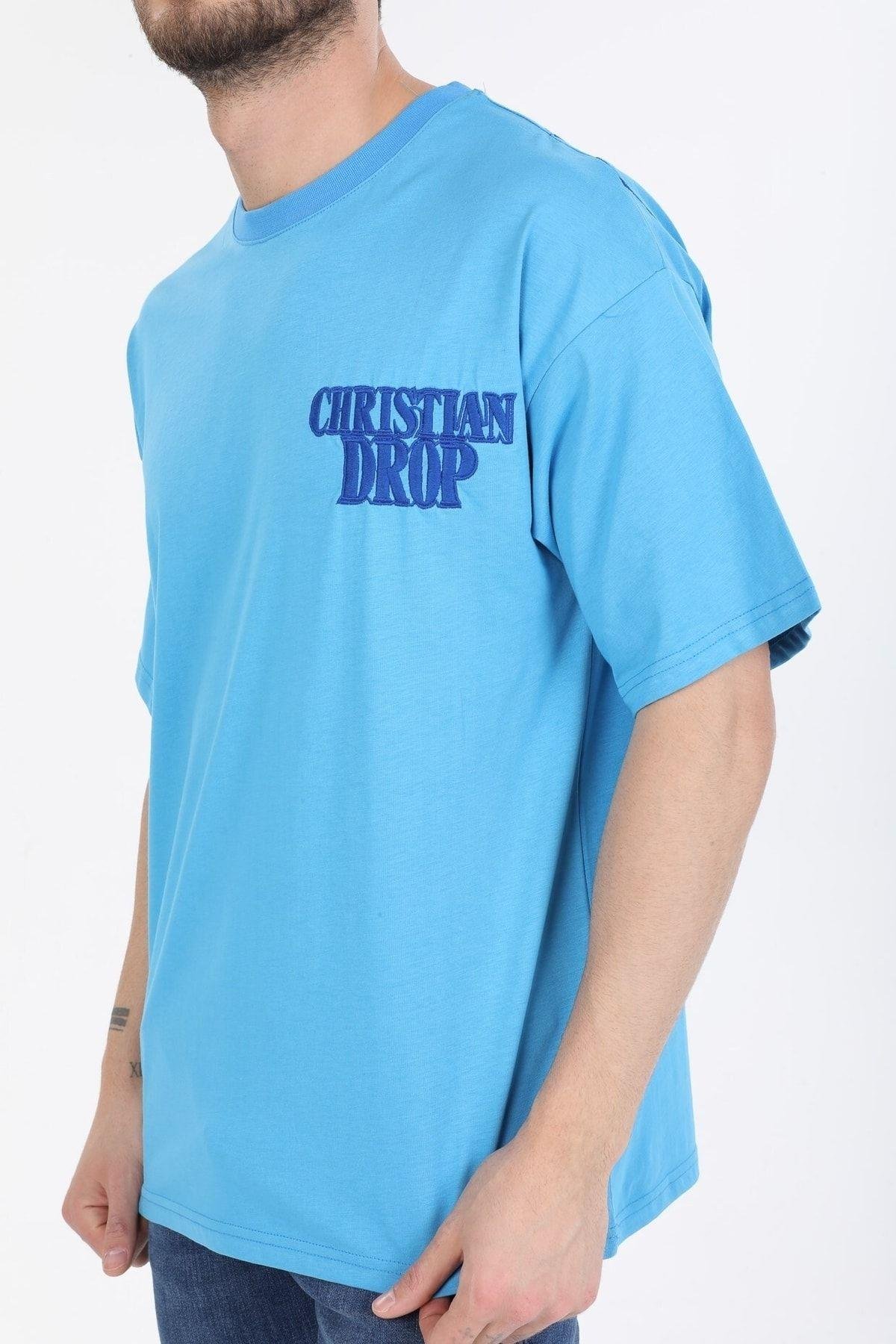 Sol Gögüs Logolu Mavi T-shirt