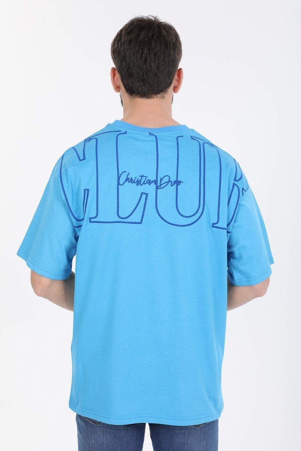 Sol Gögüs Logolu Mavi T-shirt