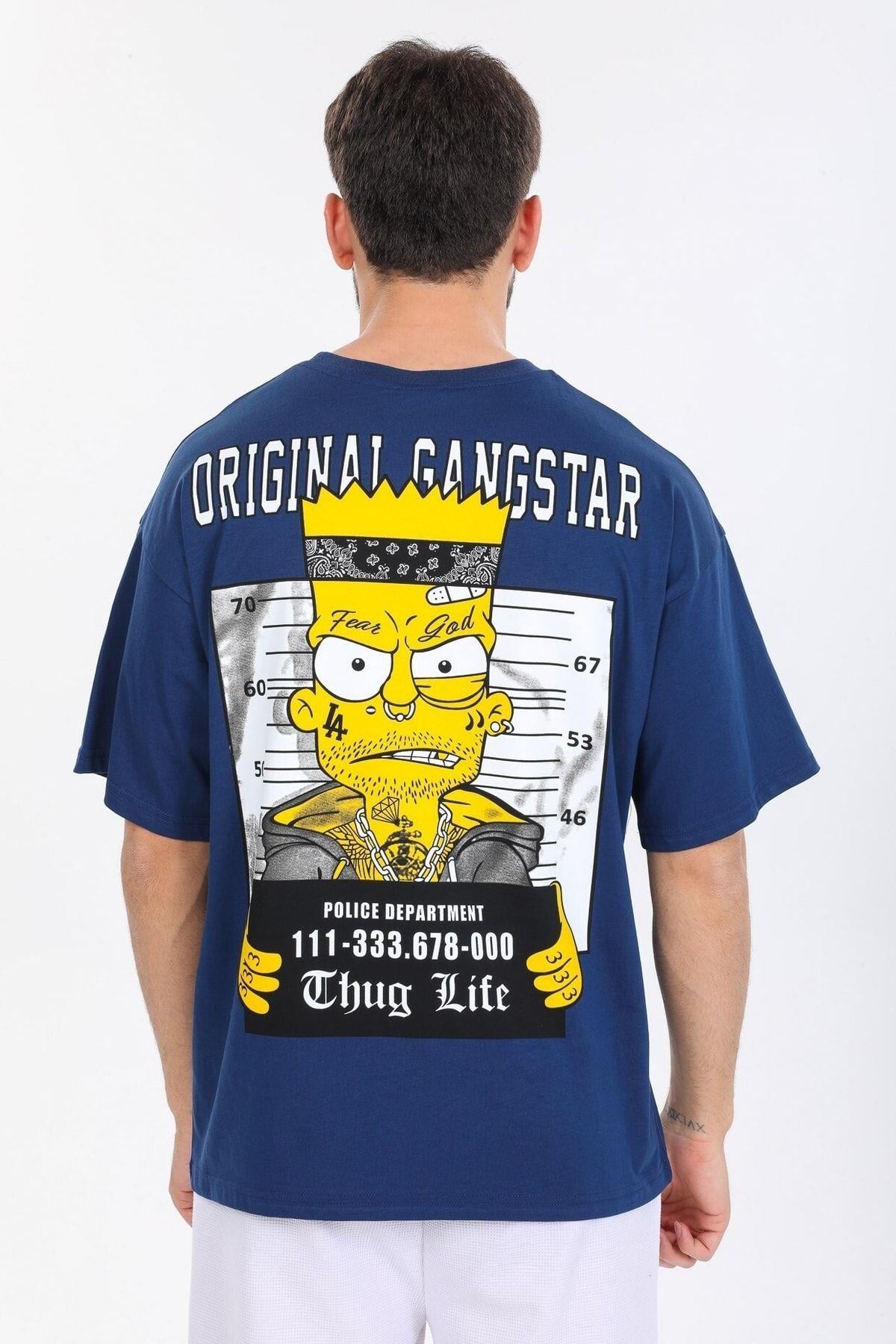 The King Yazılı Mavi T-shirt
