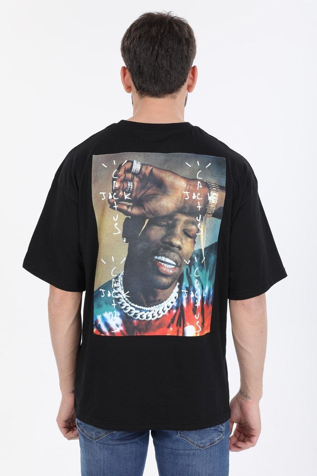 Time Worn Yazılı Siyah T-shirt