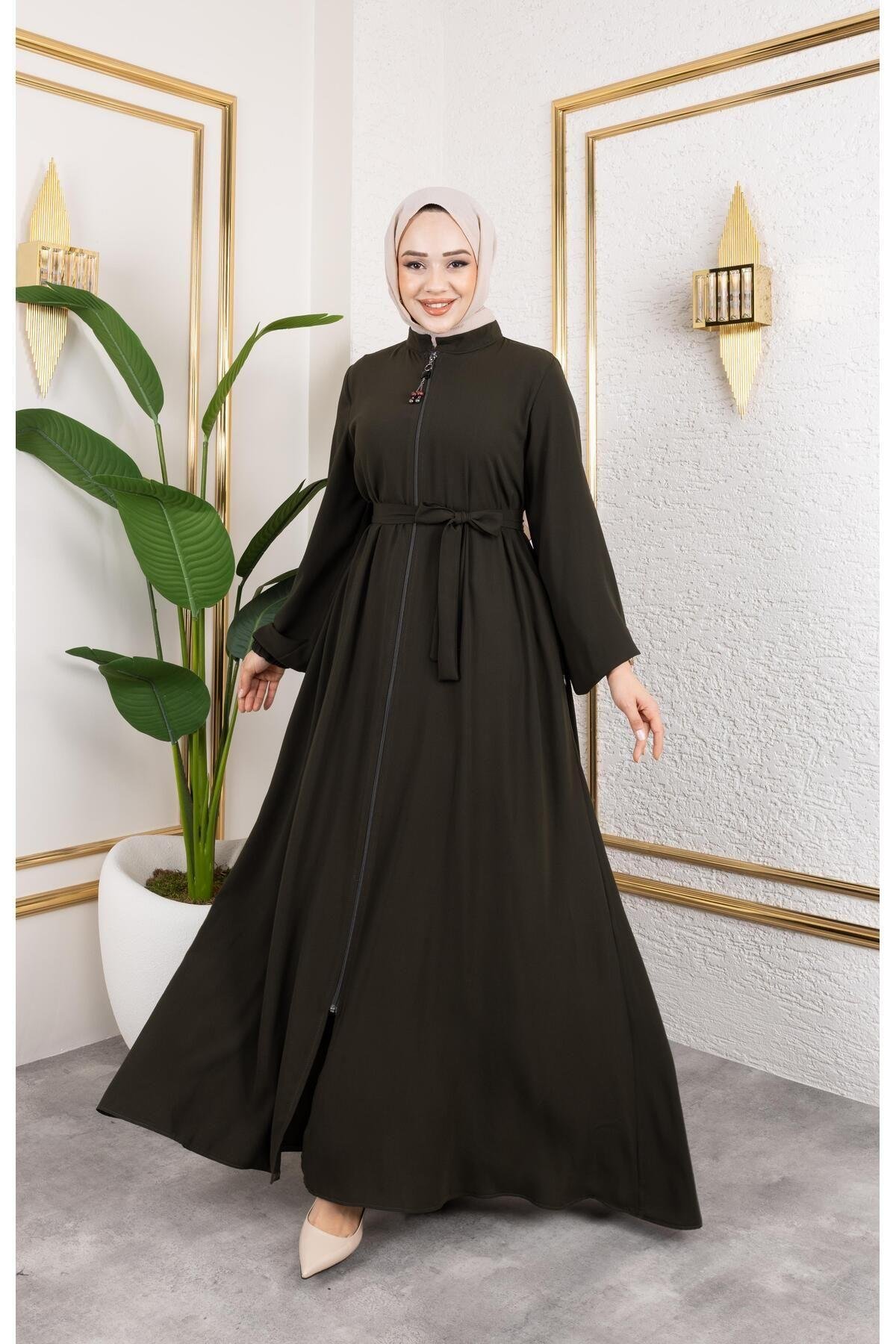 KADIN MEVLANA MODEL RABİA KREP FERACE