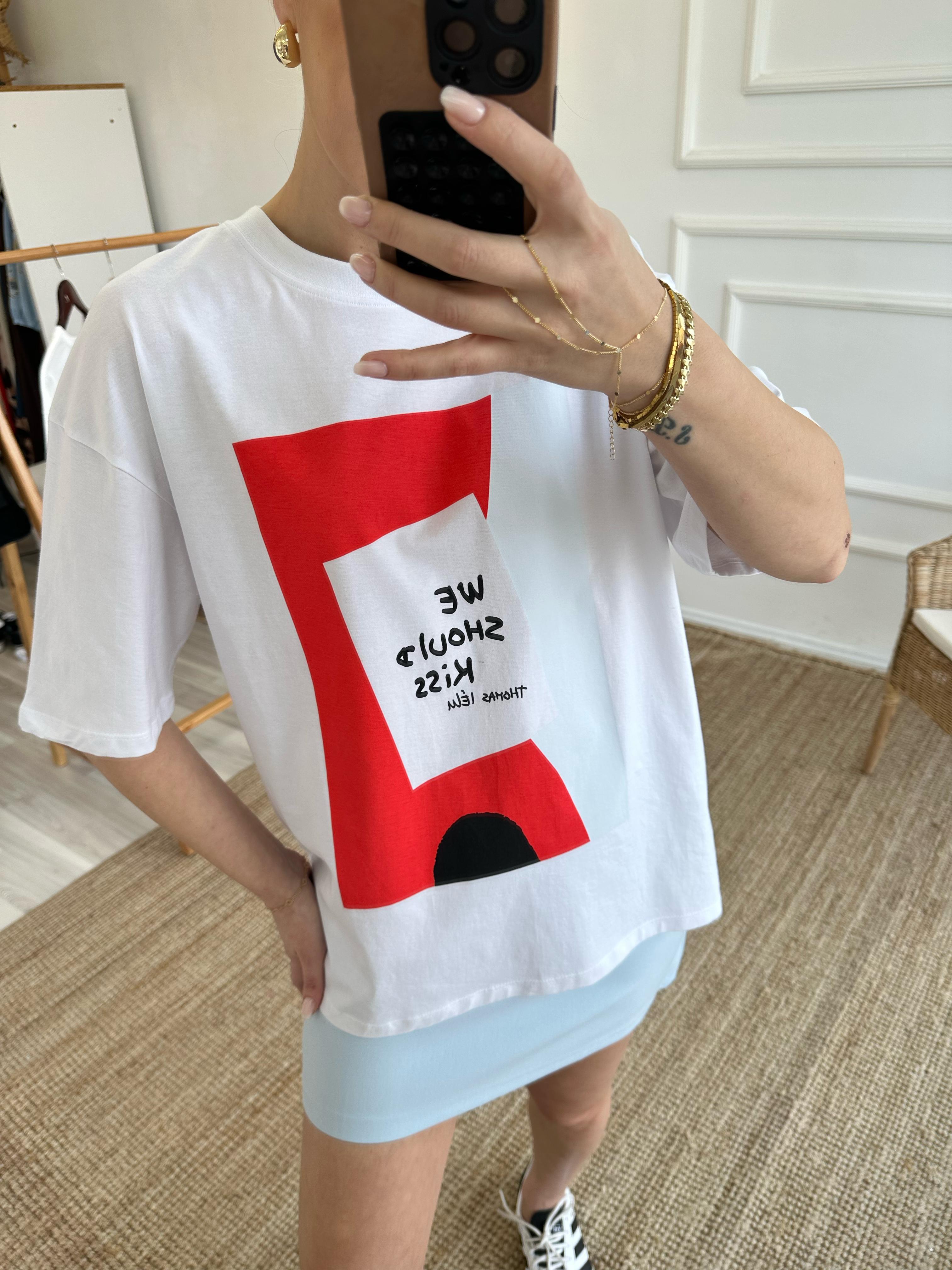 Baskılı Oversize T-shirt