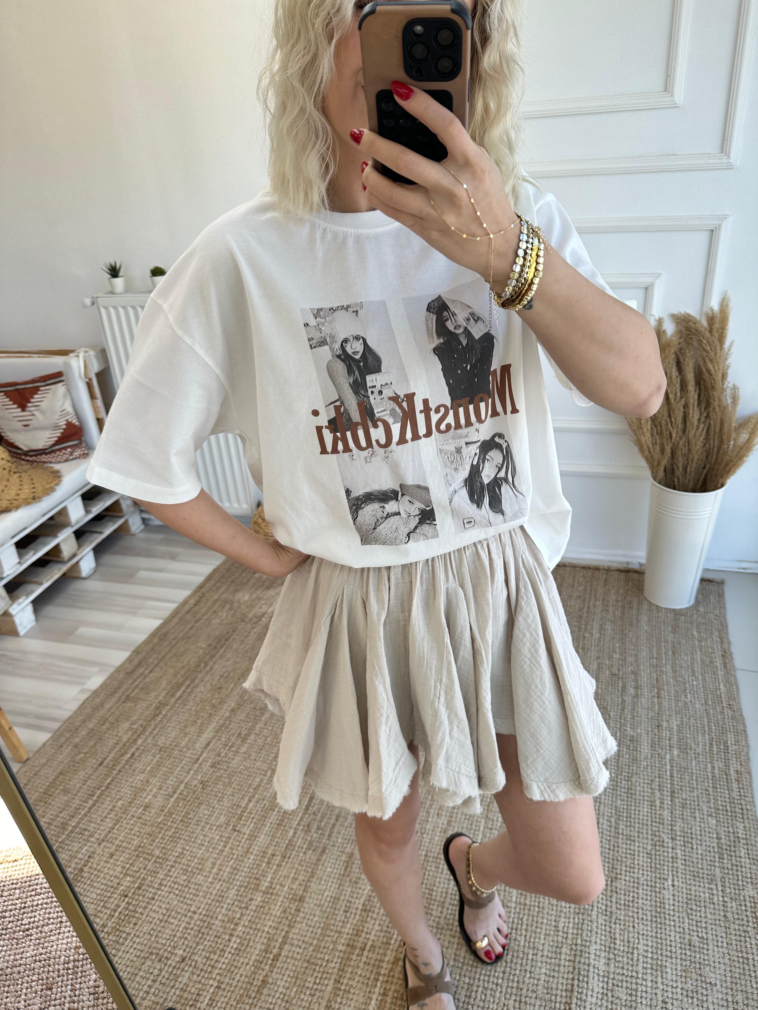 Baskılı T-shirt Standart Beden