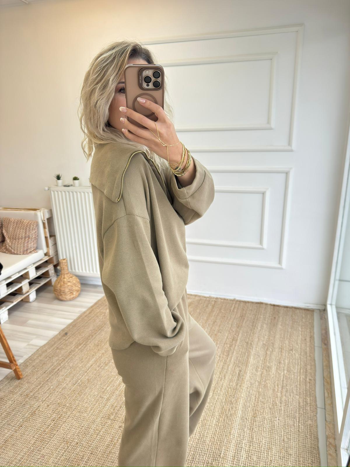 Olive Eşofman Takım